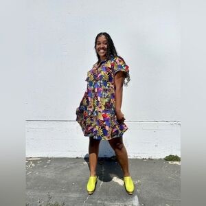 Nooworks Leah Dress in Tropi Trip Print